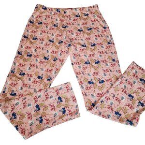 Roller Rabbit  Maisonette pajama pants sz XL Christmas Prancing Deer Elephant